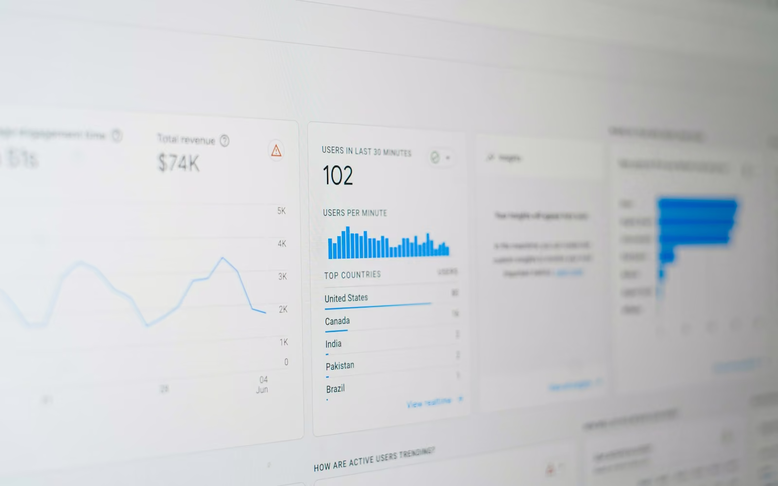 Layar komputer menampilkan baris data dan laporan