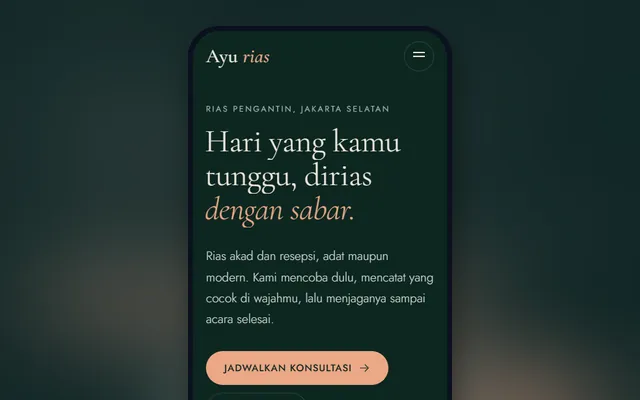 Pratinjau Ayu Rias Pengantin